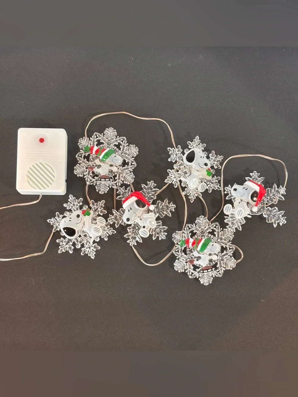 Christmas Peanuts Snoopy & Woodstock Musical String Lights Color Changing